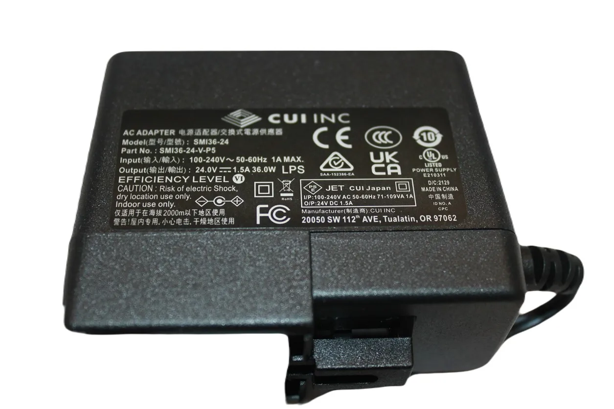 CUI SMI36-24-N-P5 catu daya AC/DC, ITE, 1 Output, 36 W, 24 VDC