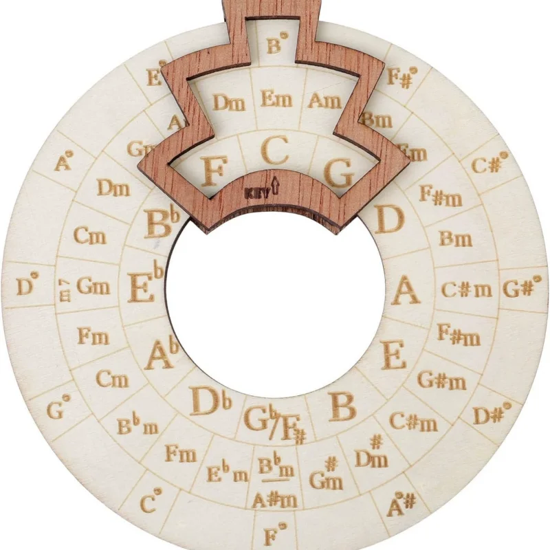 Wooden Melody Tool,Guitar Melody Tool,Circle of Fifths Wheel Melody Chord Tool The Chord Wheel for Guitar,Bass,Piano,Violin