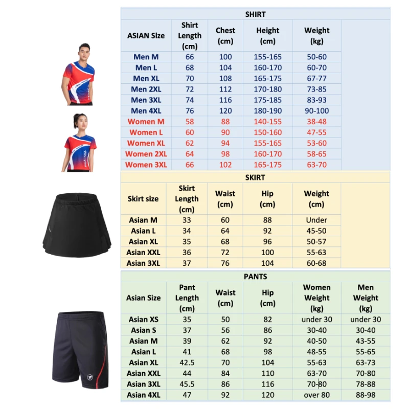 Men Women Badminton Short Sleeves T-Shirt Training Tracksuit Tees Pants And Skirts Children Running Tennis Bowling Clothing