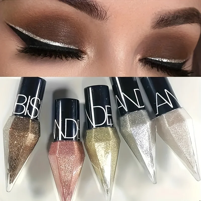 5pcs Shimmering Liquid Eyeliner Set, Long-Lasting Waterproof Smudge-Proof Eye Makeup, Mixed Color System,Easy Application