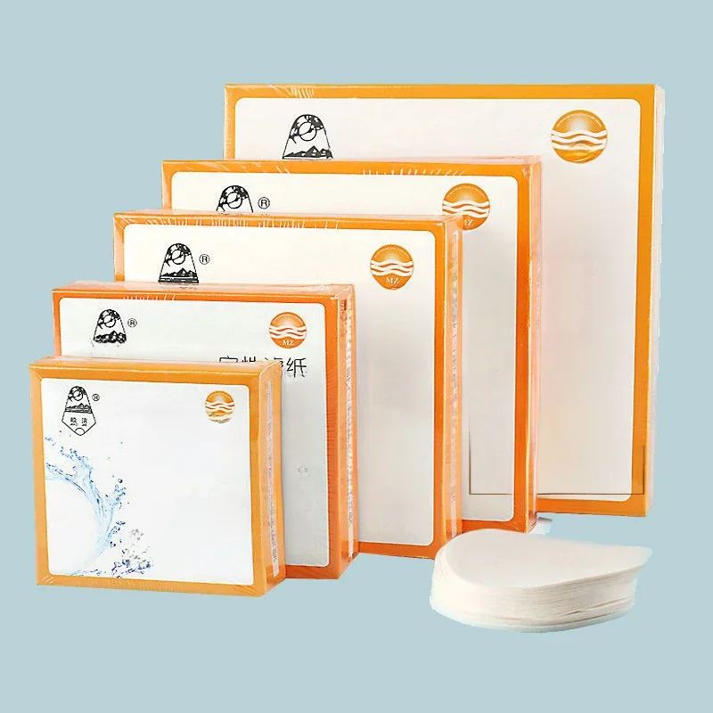 100 sztuk/paczka laboratoryjny papier filtracyjny z włókna bawełnianego jakościowy 7cm/9cm/11cm/12.5cm/15cm/18cm z szybką/średnim/niemalowaną prędkością — zdjęcie produktu 7