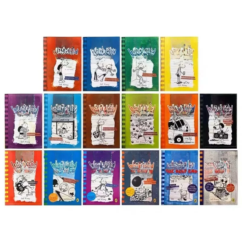 8 książek/zestaw 1-8/9-16 angielski pamiętnik Wimpy Kid komiks powieść Storybook dzieci czytanie literatury prezent — zdjęcie produktu 7