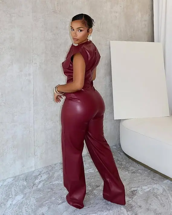 Women's Slim Fit Denim Jumpsuit - Long Sleeve Sexy Button Front with Pockets, Casual Streetwear Outfit