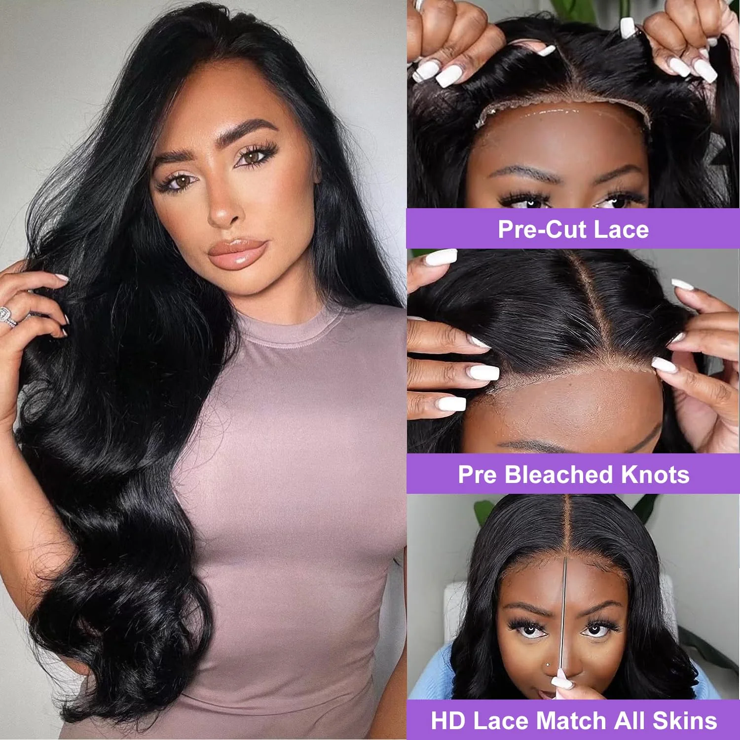 30 40 Inch 5×5 Hd Lace Glueless Wig Body Wave Human Hair Wigs 200 Density Remy Water Wave 6x6 Closure Wig Preplucked Ready To Go