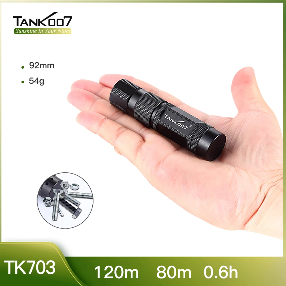 TANK007 M20 Mini Pocket EDC Magnetic Flashlight Fixed Light USA Led AA Battery Portable Outdoor Waterproof High Power