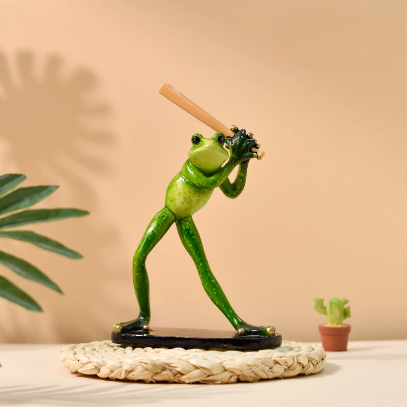 Yoga Frog Figurines Frog Decoration Couple Frogs Sport Frogs Desktop Ornaments Resin Art Crafts for Home Decoration