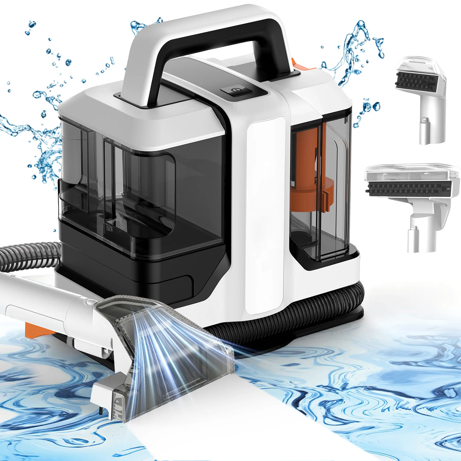 Nettoyeur de tapis portatif 750W 15KPa, nettoyeur de taches Portable pour voiture, canapé, pulvérisation de poils d'animaux, aspiration, Machine de nettoyage de tissus d'ameublement