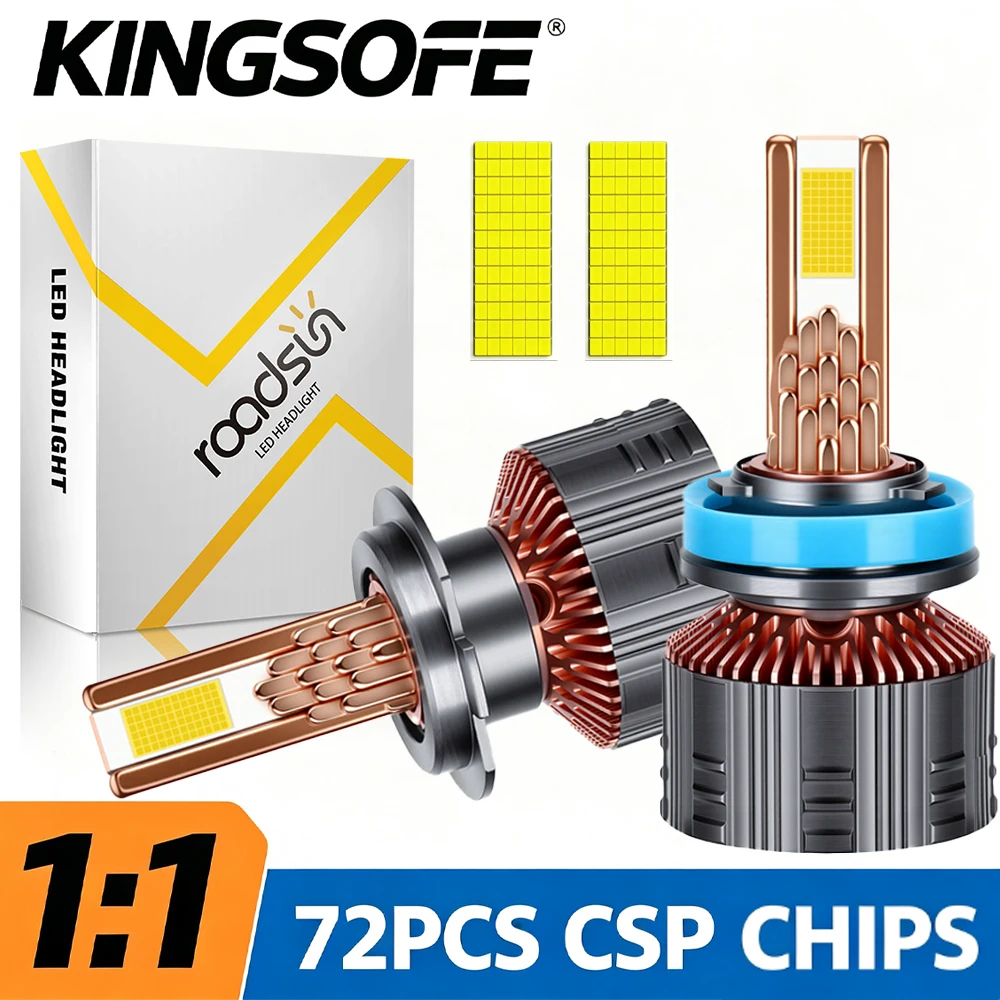 H7 LED Headlight 7580 CSP Canbus 1:1 Mini H1 H4 H8 H9 H11 9005 9006 HB3 HB4 Fog Light 6500K Cool White Car Bulb With Copper Tube