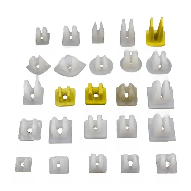 Mélange de vis fixes pour voiture, 50 pièces, écrou carré à tête ronde, Clip à œillets fixe, fixation à pression en plastique