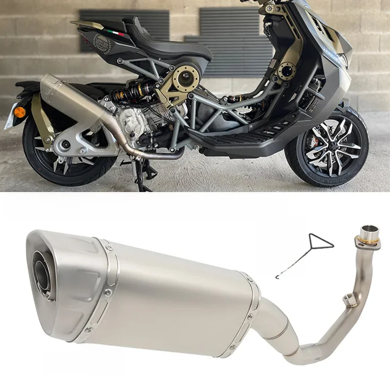 Slip Op Voor Italjet Dragster 200 125 Motorfiets Uitlaat Front Link Pijp Uitlaat Motocross Espace Voor Italjet Dragster 200 125 - afbeelding 2