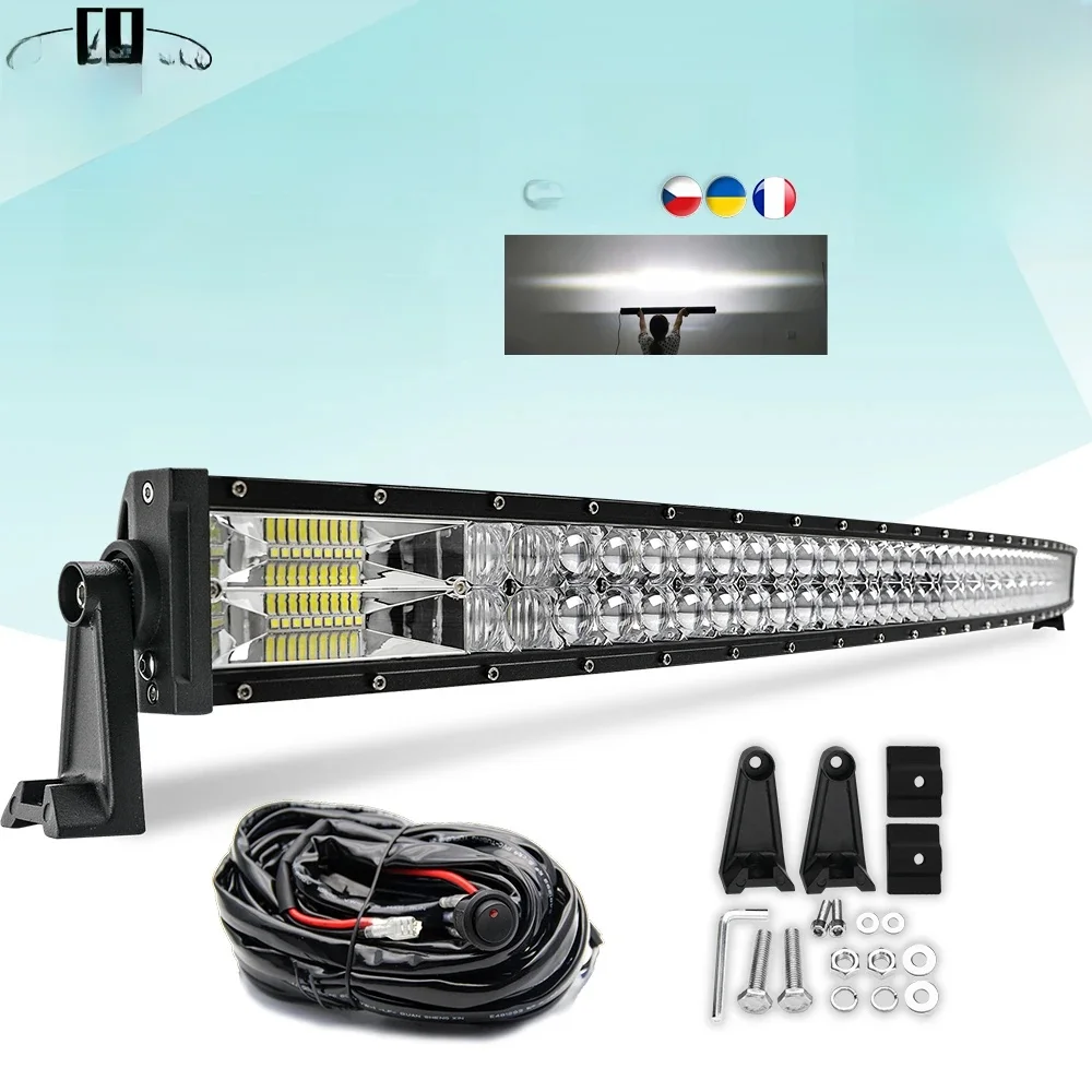 CO LIGHT Curved Led Light Bar 12V 52inch 1020W Led Work Light 2-Row Combo Beam For Car 4WD ATV SUV UTV Trucks 4x4 Motorcycle 24V — 2