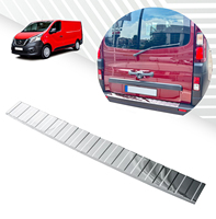 Rear bumper Protector valid for Nissan Primastar + NV300 | From 2016 + stainless steel chrome protection for cargo trunk edge