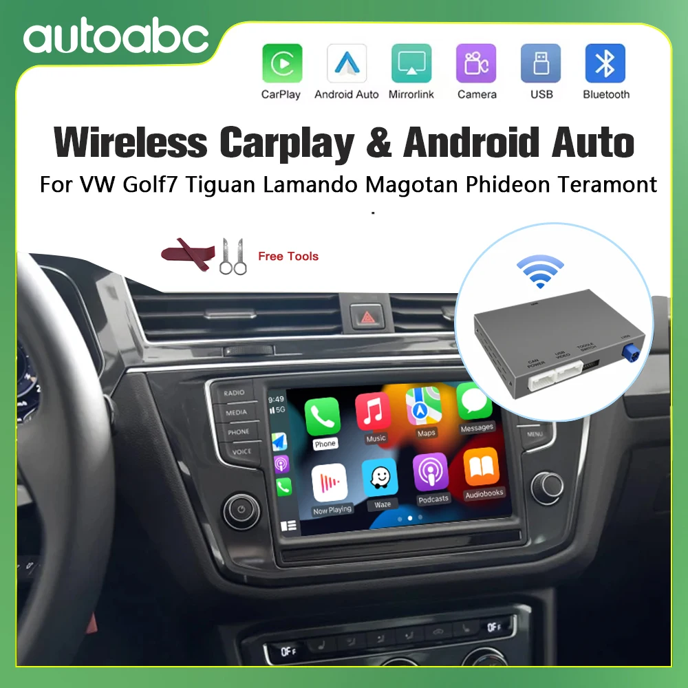 Drahtloses Carplay Android AUTO für Volkswagen Golf7 Tiguan Lamando Magotan Phideon Teramont mit MIB1/MIB2 System-Unterstützungskamera