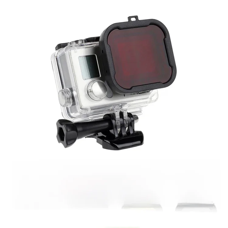 Filtr do nurkowania Żółty Czerwony Fioletowy Szary Różowy Podwodne filtry nurkowe do Go Pro Hero 3+ 4 Wodoodporne etui Akcesoria — zdjęcie 2