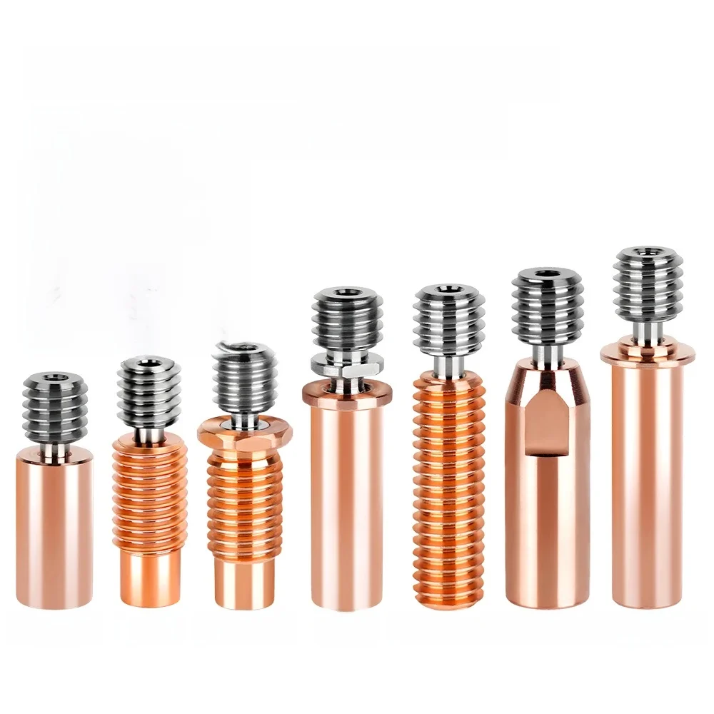Hohe Qualität E3D V6 Throat V5 3D Drucker Teile CR10 Bi-metall Heatbreak Kupfer Überzogene MK8 Throats Für Kobra 2 serie CR10S CR6 SE