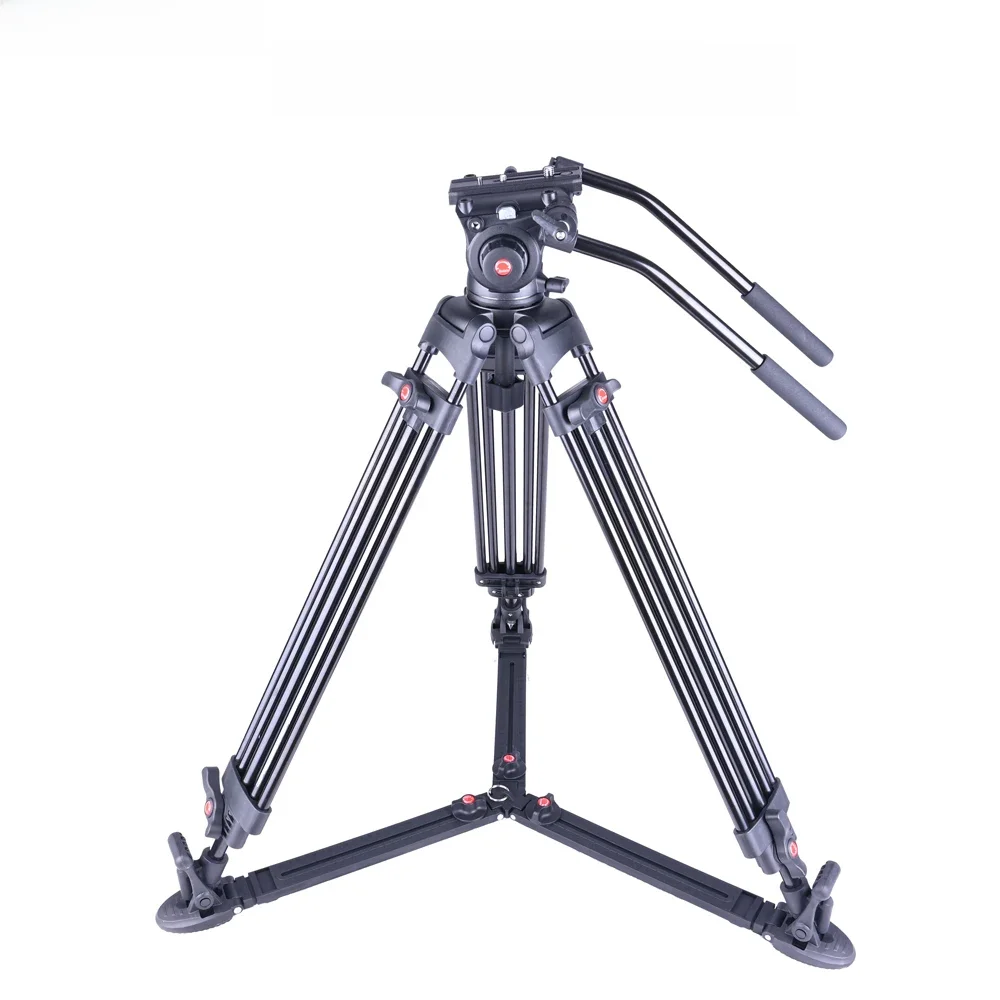Powerwin PW-180B 180Cm 72 Inch Zware Aluminium Professionele Video Statief Met Grond Extension Vloeistof Hoofd Gimbal Camera - afbeelding 2