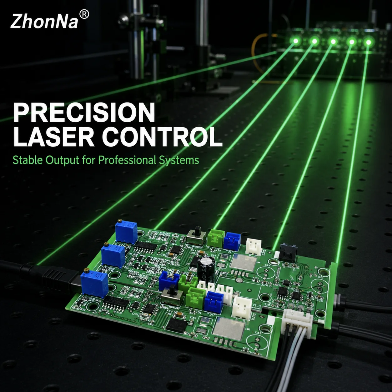 Blue-green High-power Laser PCB Circuit  Board 12V Input TTL And Analog Circuit  Switching Constant Current And Constant Voltage