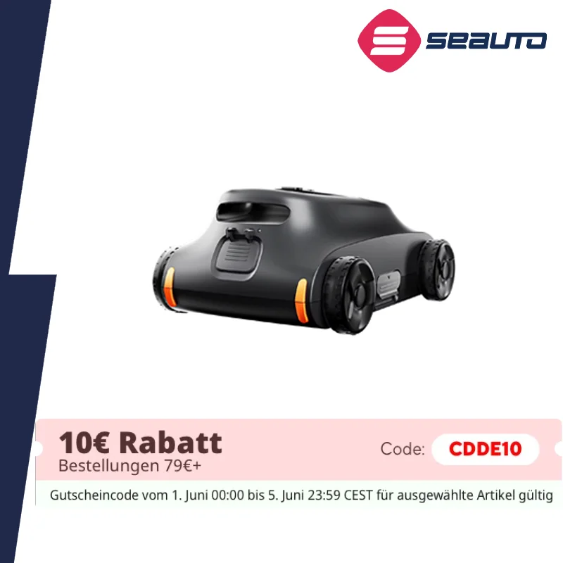 Seauto Roboter-Pool-Staubsauger, 180 Minuten, läuft bis zu 2000 Quadratfuß für oberirdische Pools,
