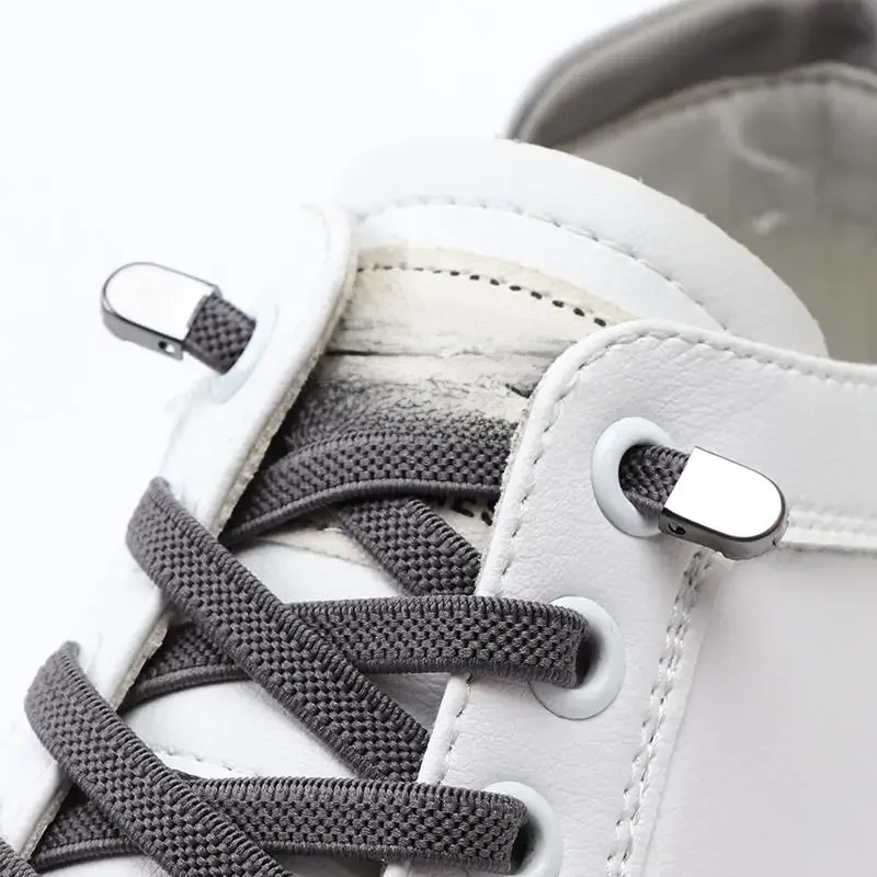 Lacets de chaussures sans cravate lacets élastiques baskets lacets plats sans attaches lacet rapide pour chaussures enfants adultes taille unique s'adapte à toutes les chaussures