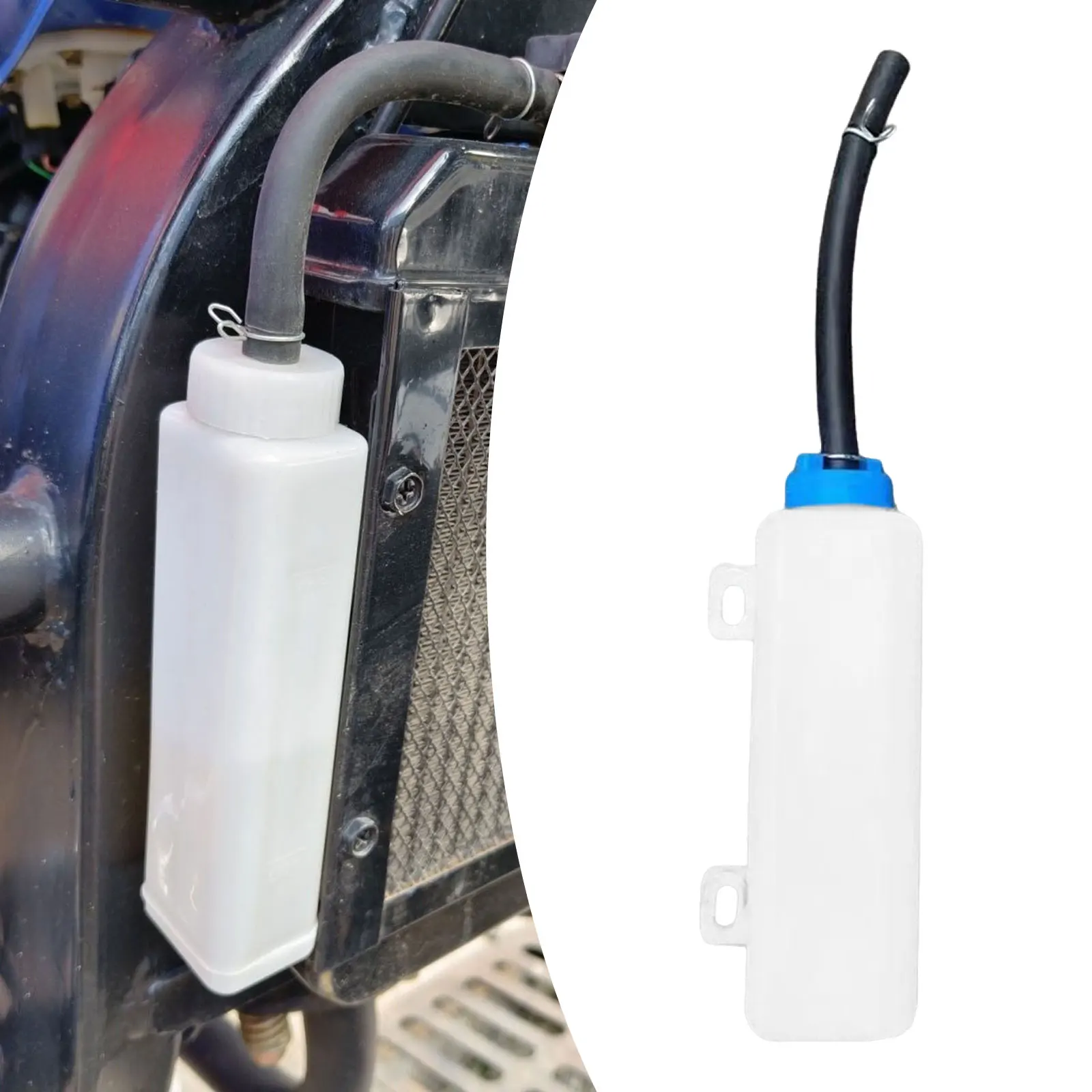 Motorcycle Engine Water Tank Coolant Reservoir Bottle Durable Sturdy Overflow Tank Replacement for Motorbike Dirt Bike Universal