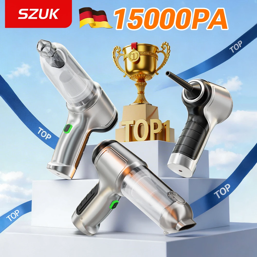 SZUK Powerful Car Vacuum Cleaner Wireless Car Cleaner Strong Suction Portable HandHeld Mini Vacuum Cleaner Car Cleaning Machine