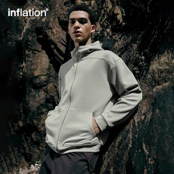 INFLATION HeiQ Smart Temperature Control Zip Up Hooded Jacket Unisex Solid Color Hoodies