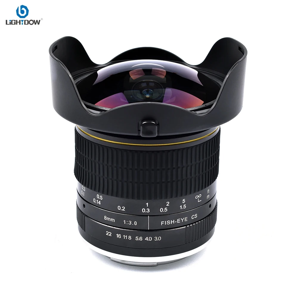 

Lightdow 8mm F/3.0 Ultra Wide Fisheye Lens Aspherical Circular Camera Lens for Canon DSLR 650D 550D 750D 77D 80D 1100D Cameras