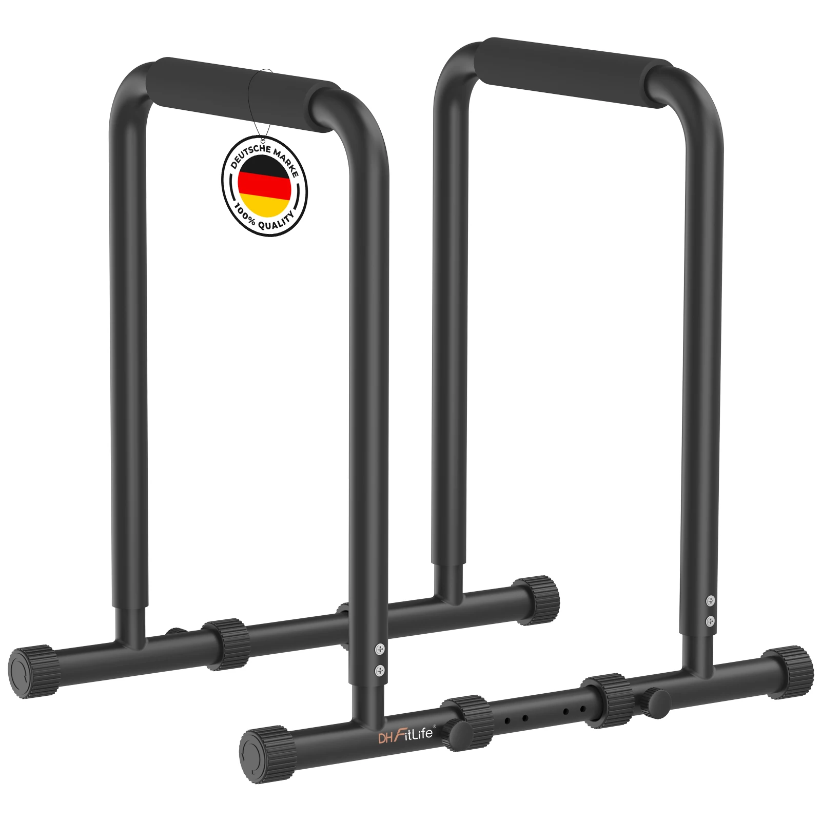 Dip Barren Bars | Dip Station | Kraftstation Fitnessgerät für Zuhause | Parallettes Calisthenics Training Equipment | Krafttraining 80-100 cm individuell verstellbar