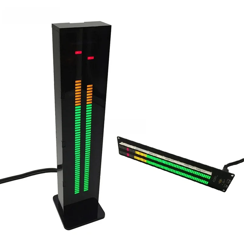 Wskaźnik rytmu widma muzycznego LED podwójny kanał DC5V 60-segmentowy profesjonalny wyświetlacz głośności światło elektroniczne miernik VU DIY — zdjęcie 2