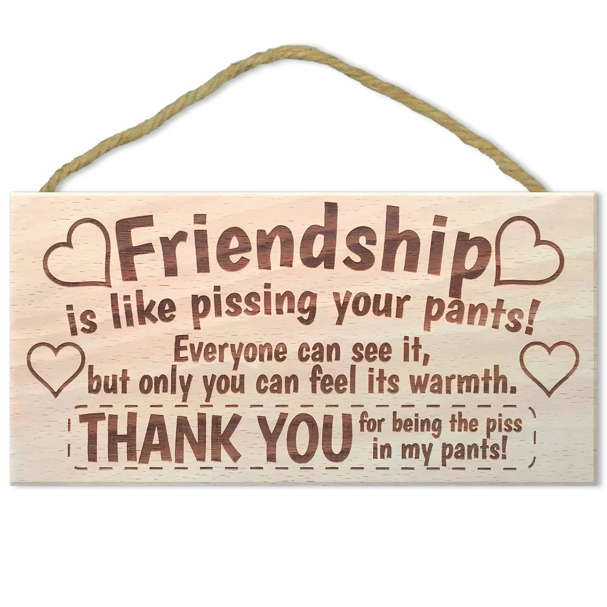 1Pc Wooden Hanging Gift Door Sign for Friends Wooden Tags Expressing Feelings Wooden Tags to Strengthen Friendship