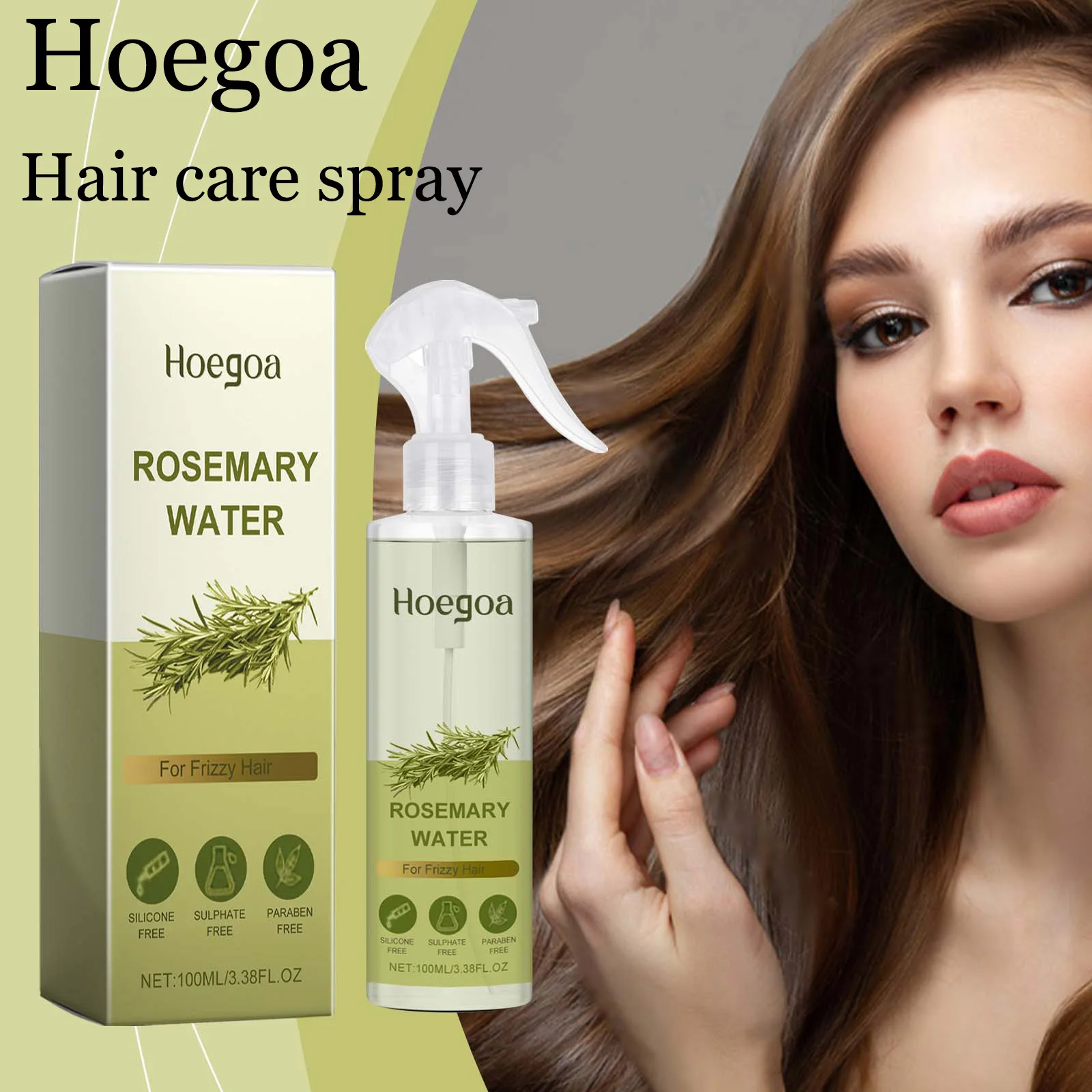 

Hoegoa Rosemary Hair Care Spray Promote Scalp Health Oil Control Repair Damaged Hair Refreshing Enhance Hair Luster Hair Spray
