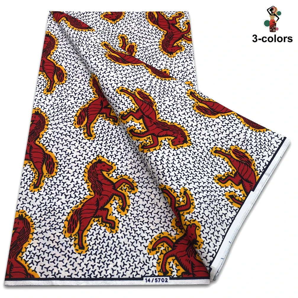 Veritable Wax Guaranteed Real Wax Print Fabric Dutch Loincloth African Dress 100% Cotton 6 Yards