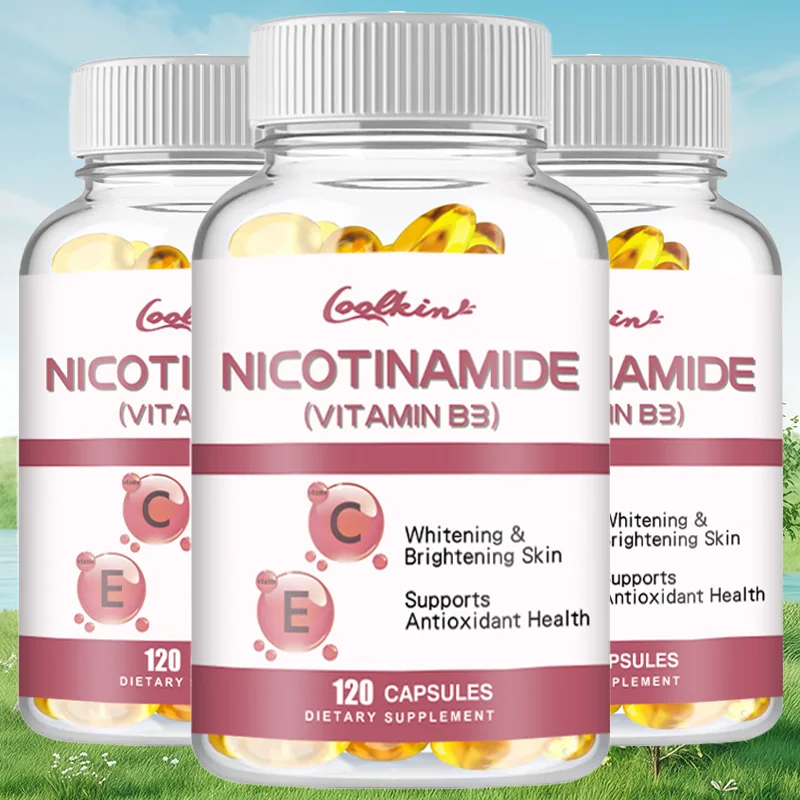 Niacinamide (Vitamin B3) Capsules - Supports skin cell health, Skin whitening, Skin repair, Antioxidant - 120 Capsules