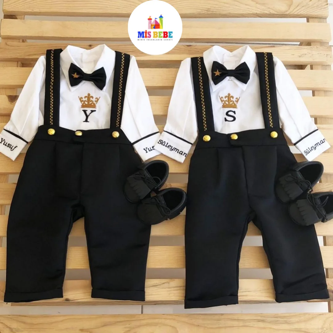 4-Pcs baby boy set clothing personalized outfit custom baby clothes winter spring birthday costume