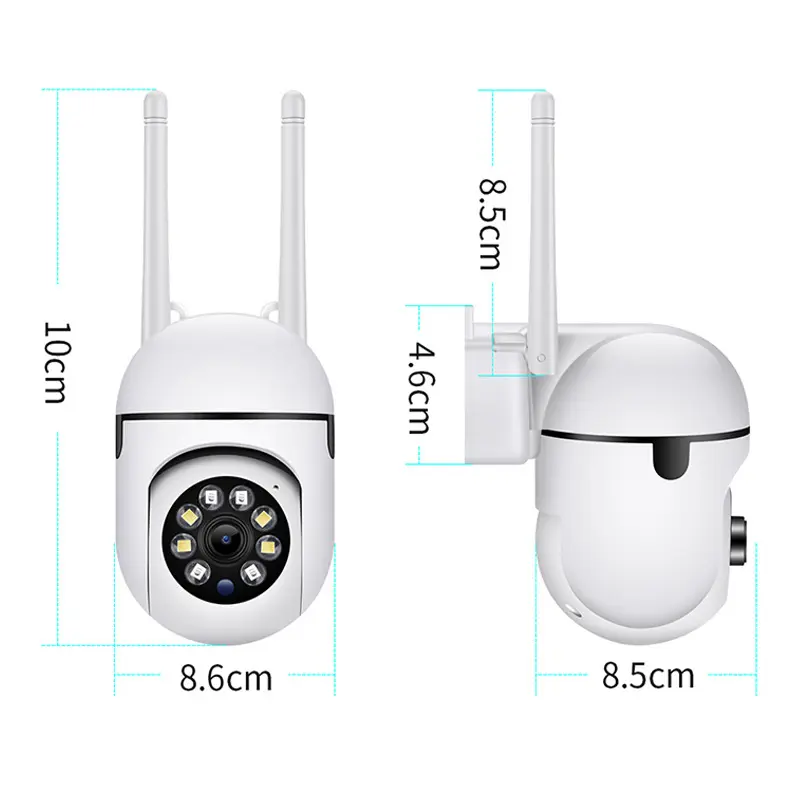 1MP Wifi IP Wireless Security Surveillance PTZ Camera 4X Zoom Cameras Tracking Two-way Audio HD Night Color Cam - 3