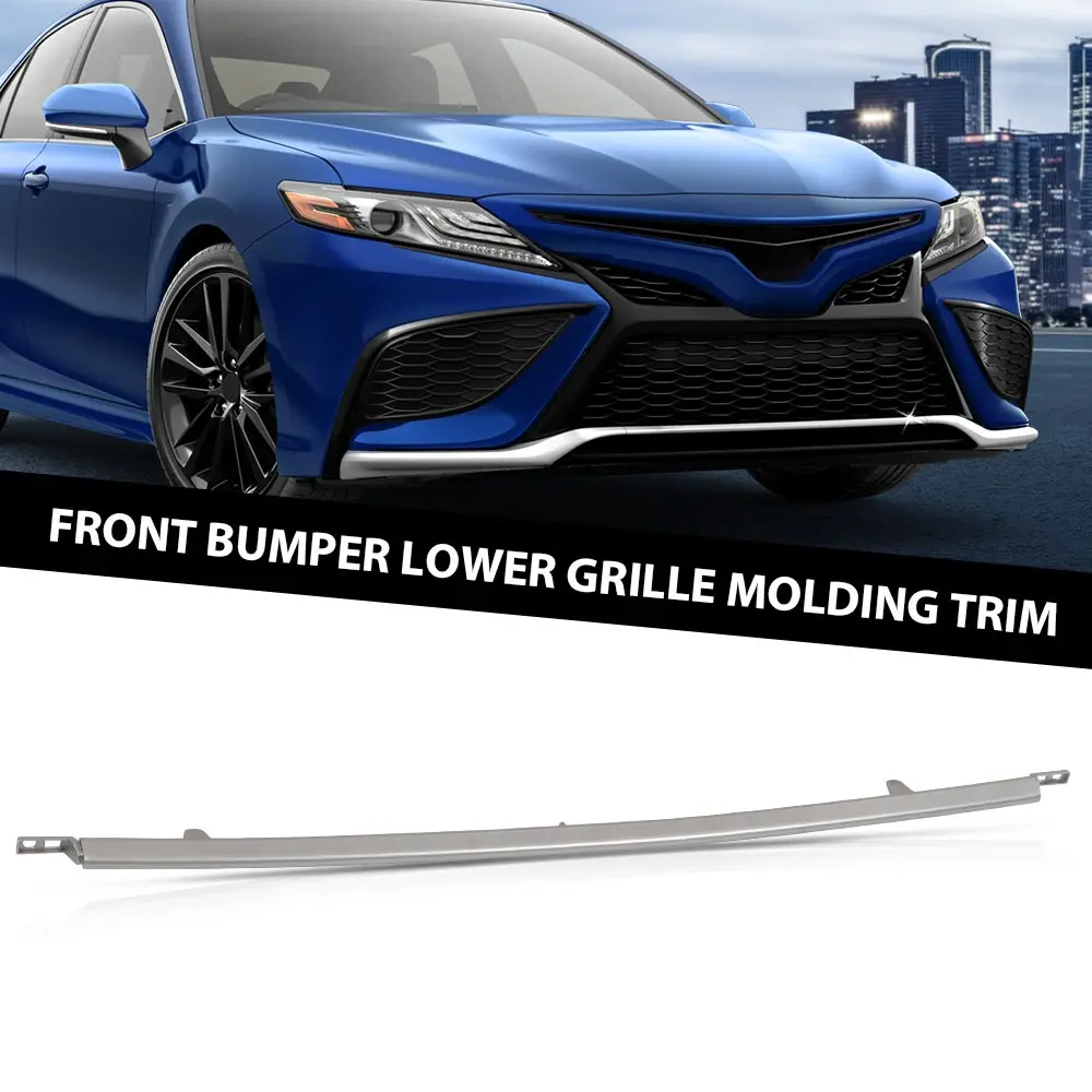 

Front Bumper Lower Grille Molding Trim Fit for 2021-2022 Toyota Camry Se Xse 5312206130 Silver