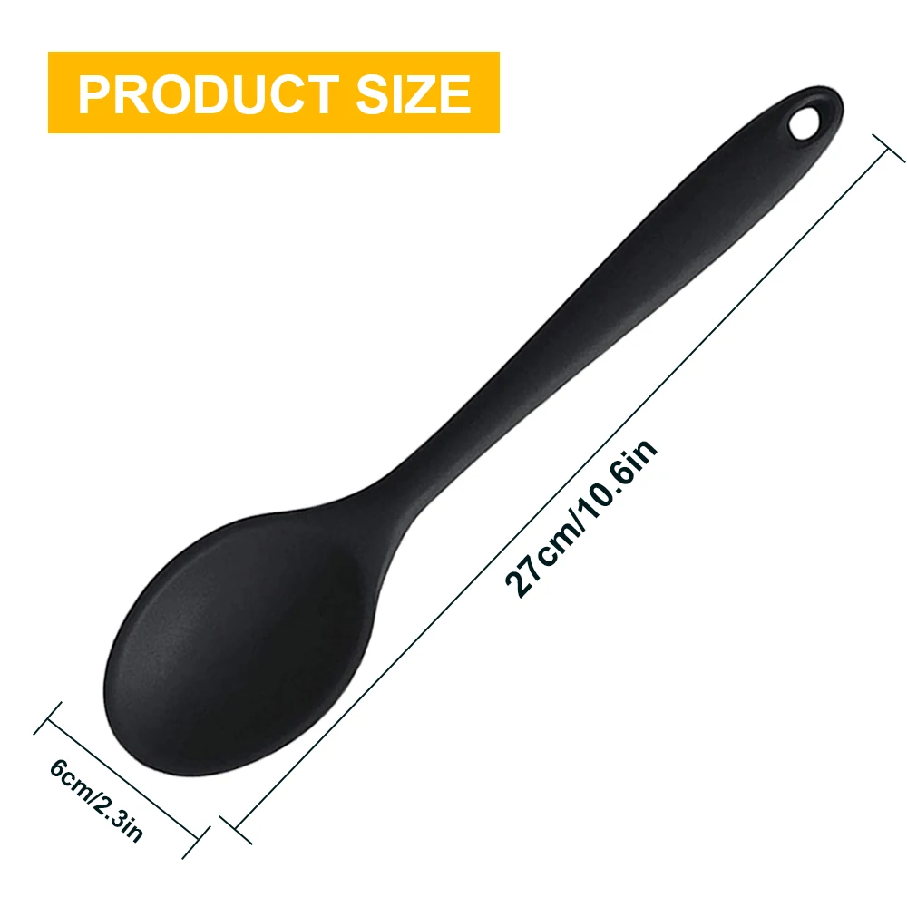 Serving Spoons, Silicone Spoon, Cooking Spoon, Slotted Spoon, Non-Stick Mixing Kitchen Spoons, Hygienic Design Slotted And Solid