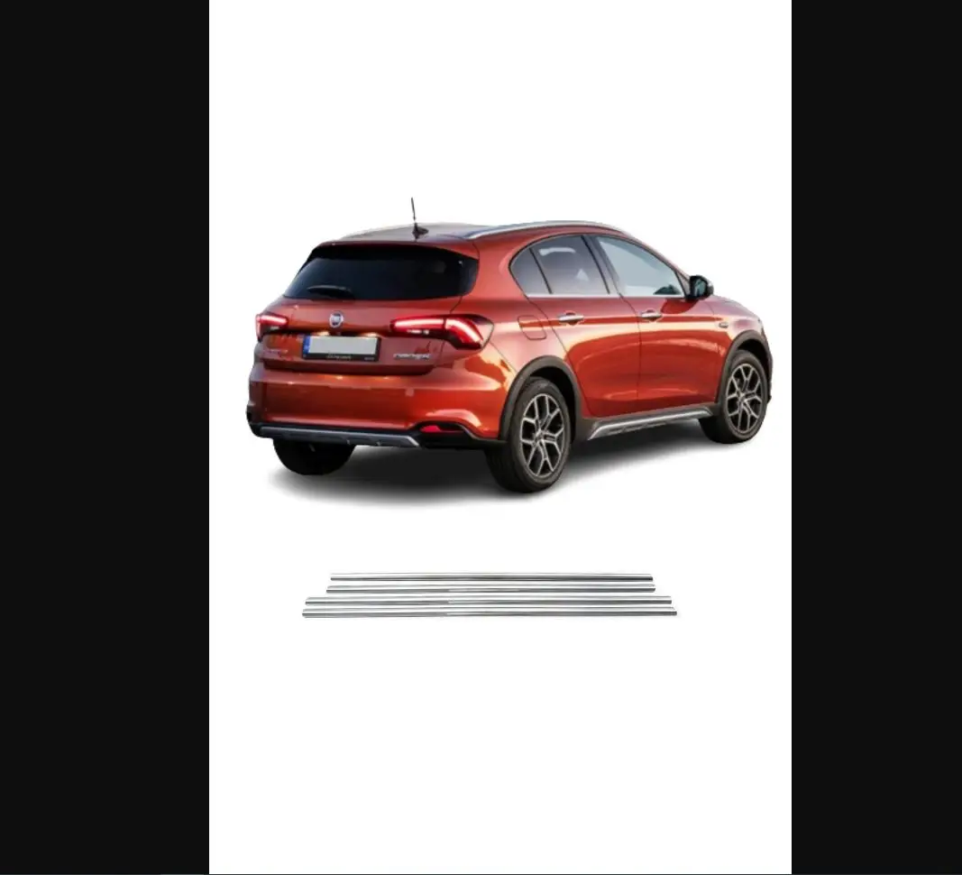 

For Fiat Egea Tipo Cross Compatible Chrome Window Trim 4 Pcs. 2020 And Above Models Stainless Steel Chromium Styling