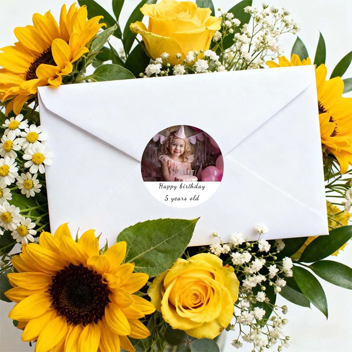 Custom Photo Text Self-Adhesive Stickers - DIY Party Invitations, Thank You Gifts, with Your Own Images/Logo - Personalized Stic