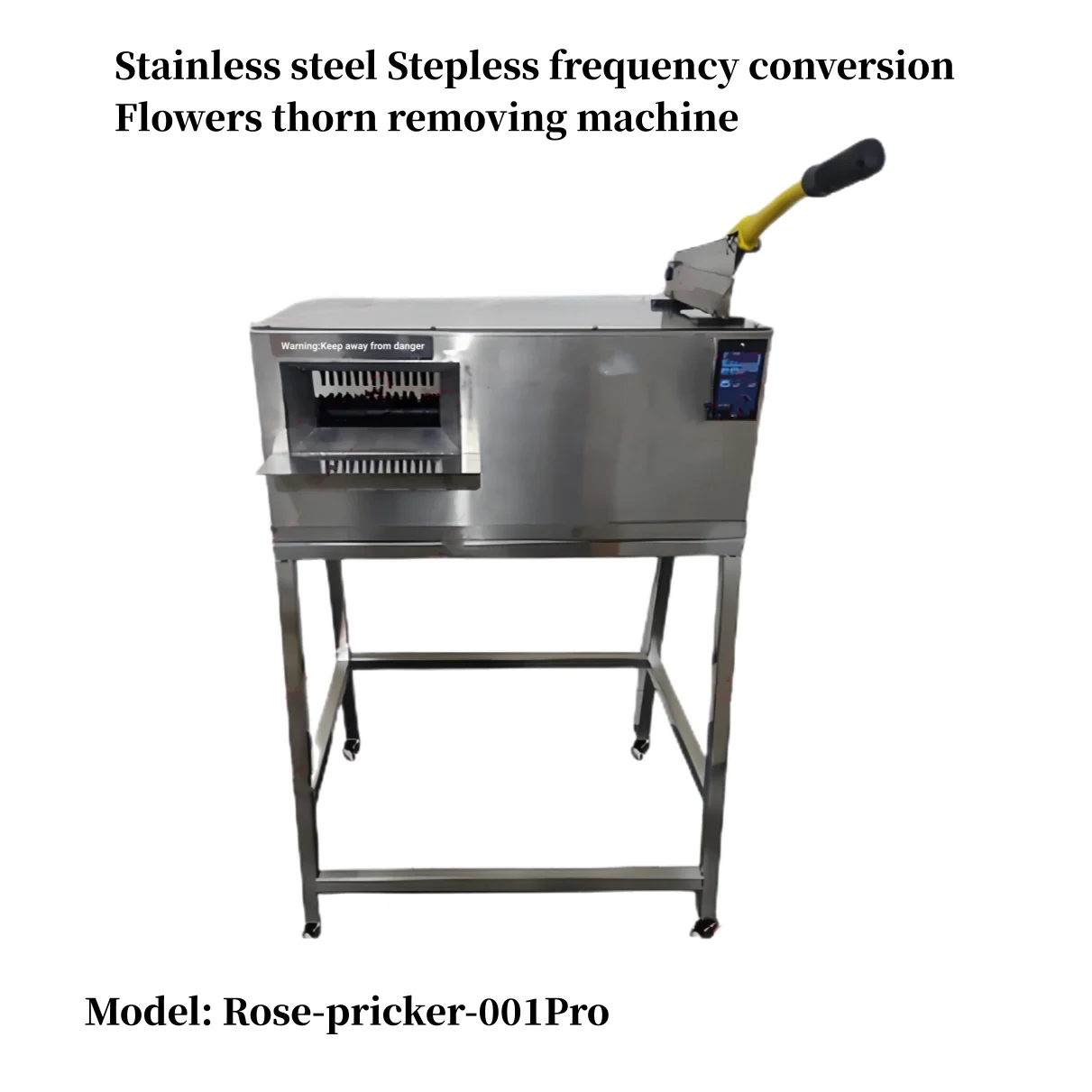 Flower Thorn Removing Machine, Rose Leaf Stripping, Stainless Steel, Stepless Frequency Conversion