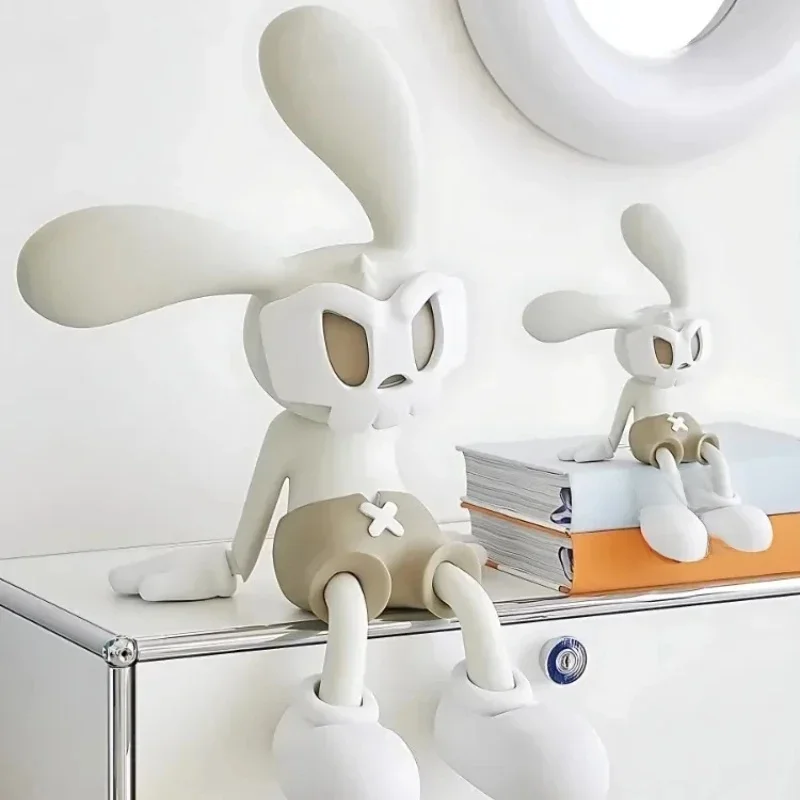 Creatieve kinderkamer met masker, konijn zithouding decoratie, huis woonkamer, tv-kast, zachte bankdecoraties - afbeelding 2
