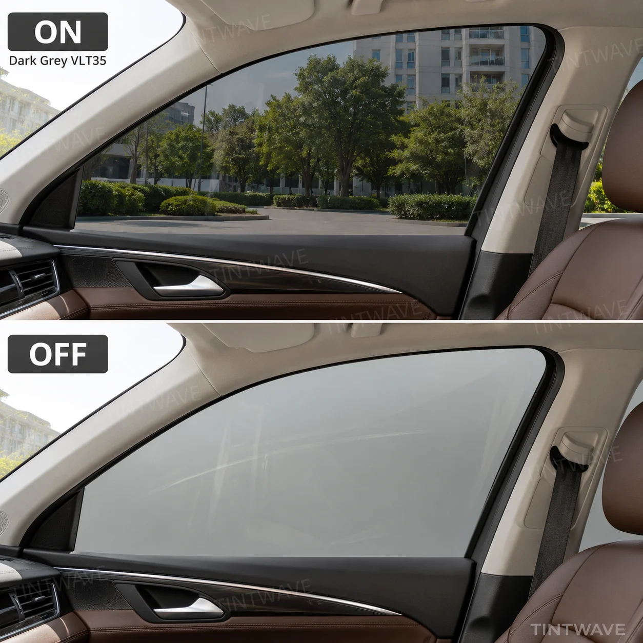 TINTWAVE Car Smart Tint Window Film Gray VLT35 Dimming Tint with Remote Control Auto Privacy Car Tint
