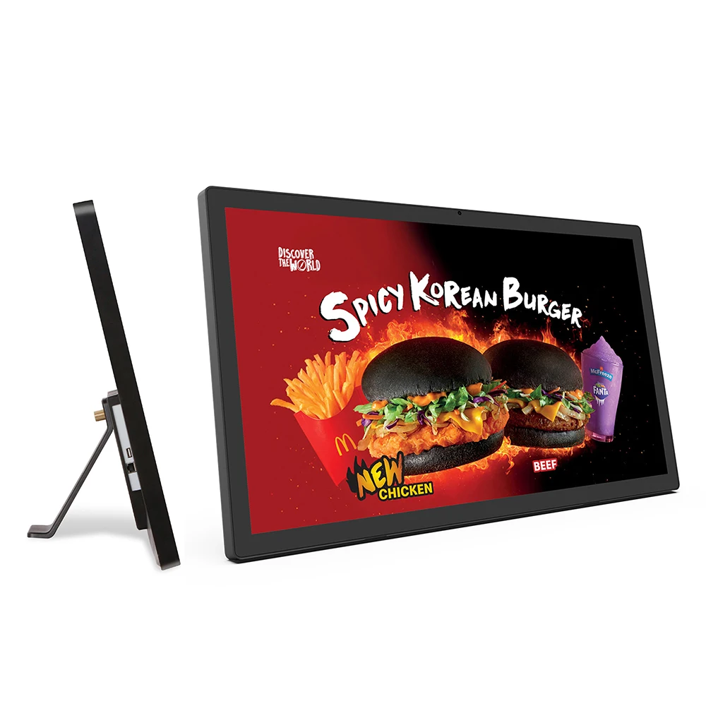 Display interativo Android Touch Screen, Ultra-Slim, RK3566, 2GB DDR3, 16GB Flash, 100x100 VESA, WiFi, RJ45, Bluetooth, 32"