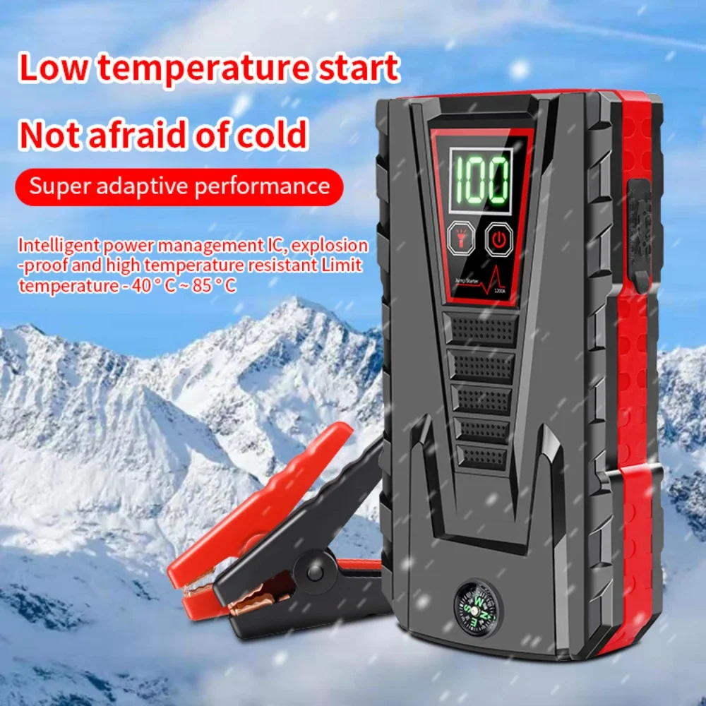 99800mAh Portable Car Jump Starter Peak 5000A Power Bank Charger 12V Auto Starting Device Petrol Diesel Car Emergency Battery