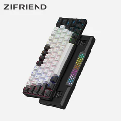 ZIFRIEND ZA646 Mini Mekanik Klavye 63 Tuşları Çalışırken Değiştirilebilir RGB Arka Işık Kırmızı Mavi Anahtarı Kablolu Oyun Klavyeleri PC Gamer Için