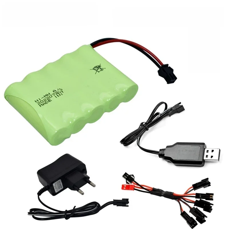 Bateria NiMH AA 6V 4200mAh do zabawek RC, samochodów, czołgów, robotów, pistoletów. Ulepszony zestaw baterii 3000mAh do łodzi RC. Akumulator 6V wielokrotnego ładowania. — zdjęcie produktu 7
