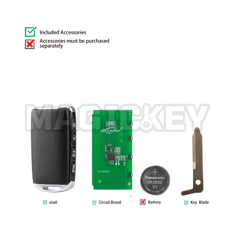 Lonsdor for MAZDA MZ30 Series Keys Universal Smart Key Work with Lonsdor K518 PRO / K518 PRO FCV and KW100