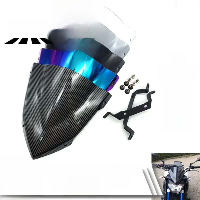 Pare-brise de sport avant de moto, déflecteur de vent, visière pour YAMAHA MT09 MT-09 2014 2015 2016 MT 09 FZ09 FZ-09