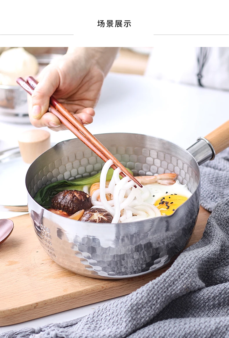 Stainless Steel Japanese Yukihira Pot - Flat Bottom Design with Steamer and Lid, Perfect for Ramen, Beef Soup, Stews, and More