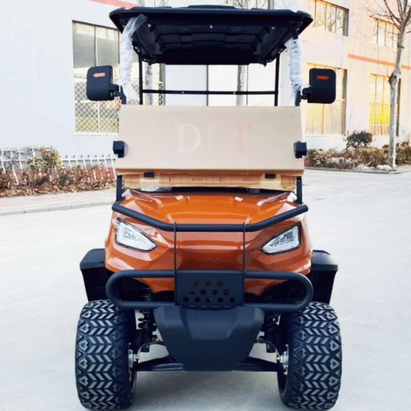 2024 New 4-Seat Four-Wheel Disc Brake Lithium Solar Battery Electric Golf Cart Suitable For Clubs Golf Courses Hotels Schools